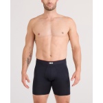 SAXX Bokserki Multisport Mesh Boxer Brief Fly Logo czarne męskie - 1 sztuka